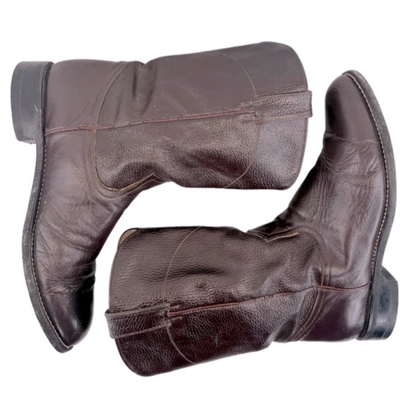 Pecos Bill Men’s Dark Brown Roper Western Cowboy Boots - Picture 3 of 16